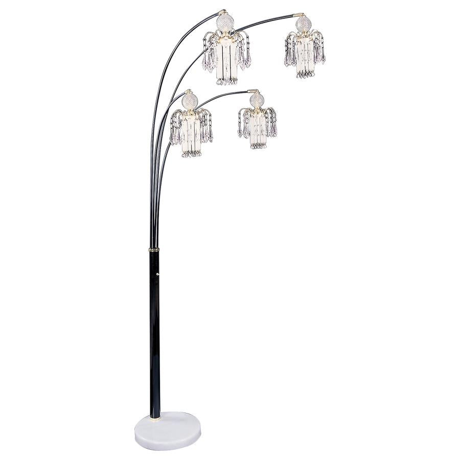 Maisel Black Floor Lamp - furniture place usa