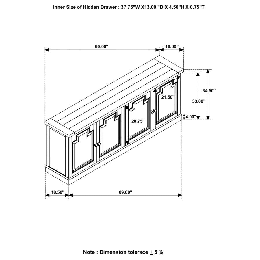 Florence Brown Sideboard - furniture place usa