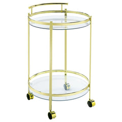 Chrissy Gold Bar Cart - furniture place usa