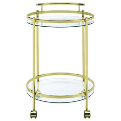 Chrissy Gold Bar Cart - furniture place usa