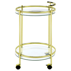 Chrissy Gold Bar Cart - furniture place usa