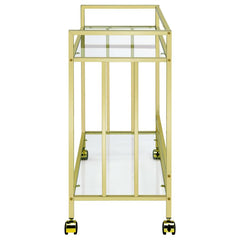 Cara Gold Bar Cart - furniture place usa