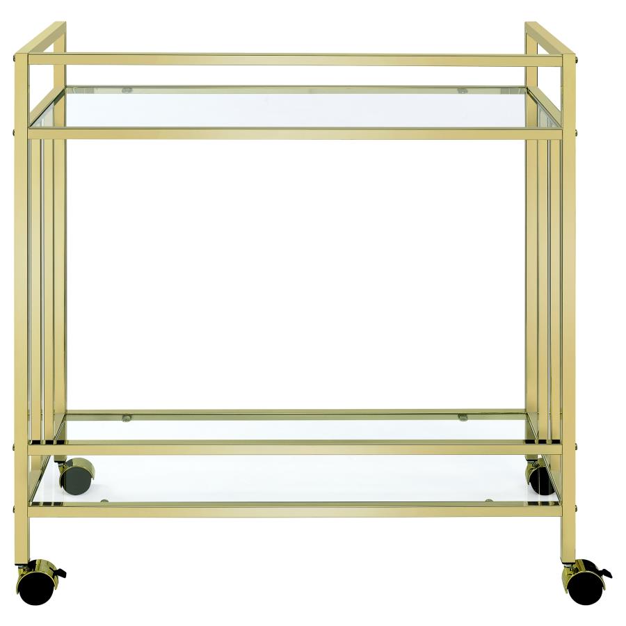 Cara Gold Bar Cart - furniture place usa