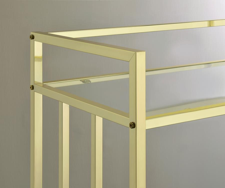 Cara Gold Bar Cart - furniture place usa