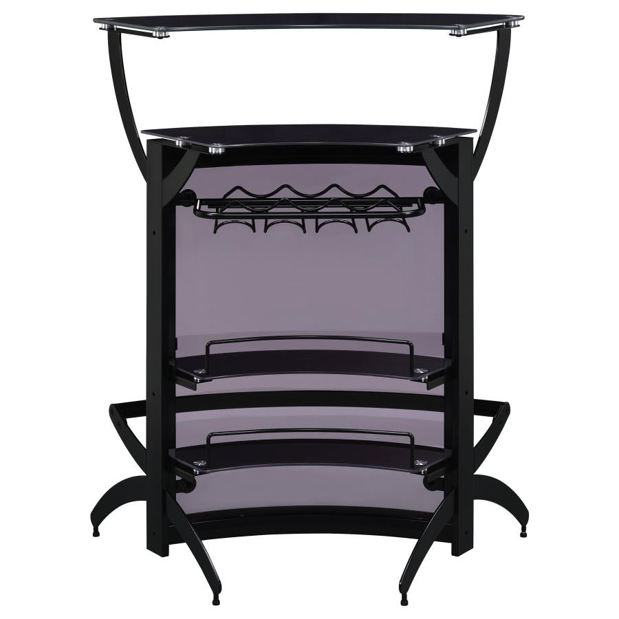 Dallas Black Home Bar - furniture place usa