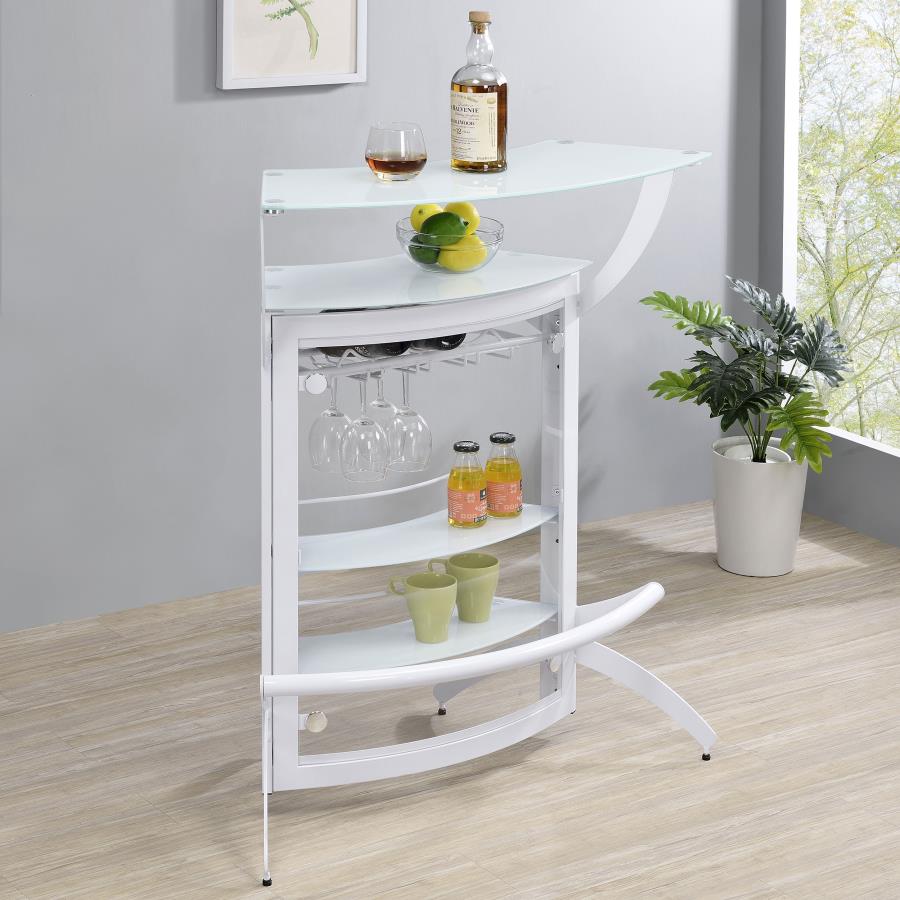 Dallas White Home Bar - furniture place usa