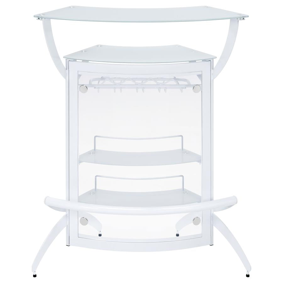 Dallas White Home Bar - furniture place usa