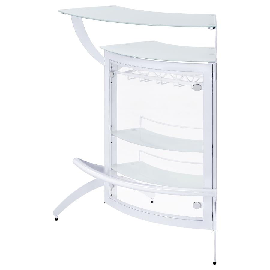 Dallas White Home Bar - furniture place usa