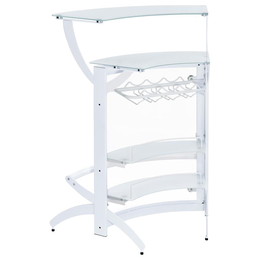 Dallas White Home Bar - furniture place usa