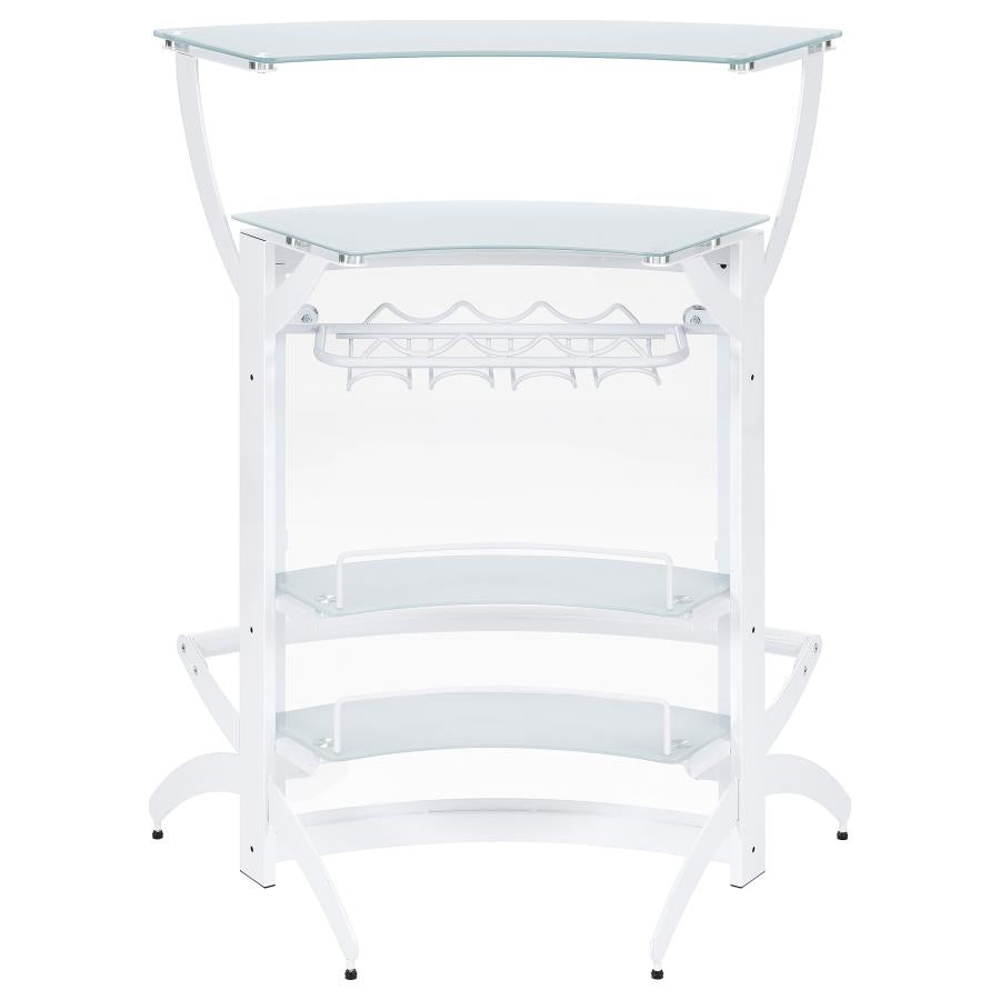 Dallas White Home Bar - furniture place usa