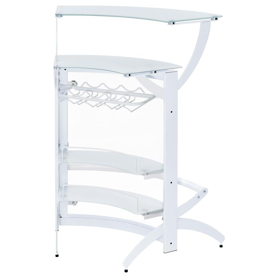 Dallas White Home Bar - furniture place usa