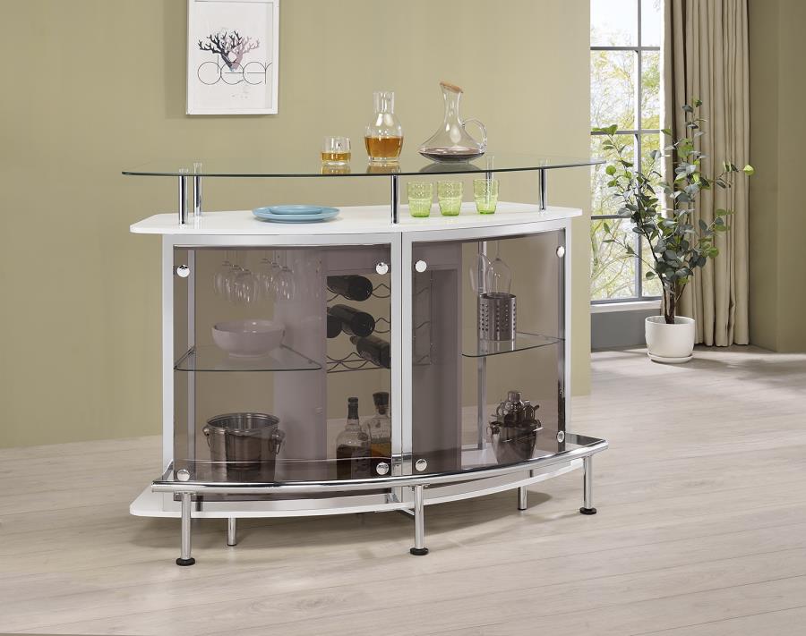 Gideon White Home Bar - furniture place usa