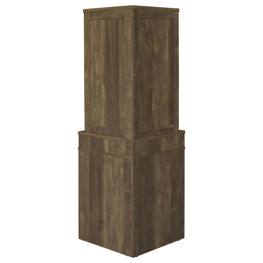 Alviso Brown Corner Bar Cabinet - furniture place usa