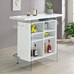 Acosta White Home Bar - furniture place usa