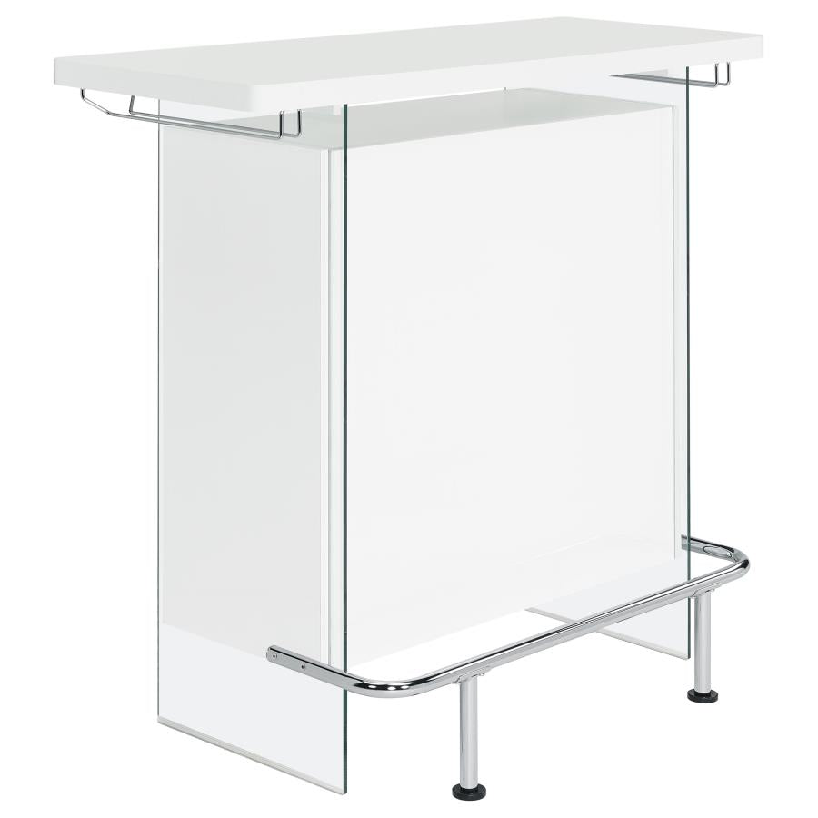 Acosta White Home Bar - furniture place usa