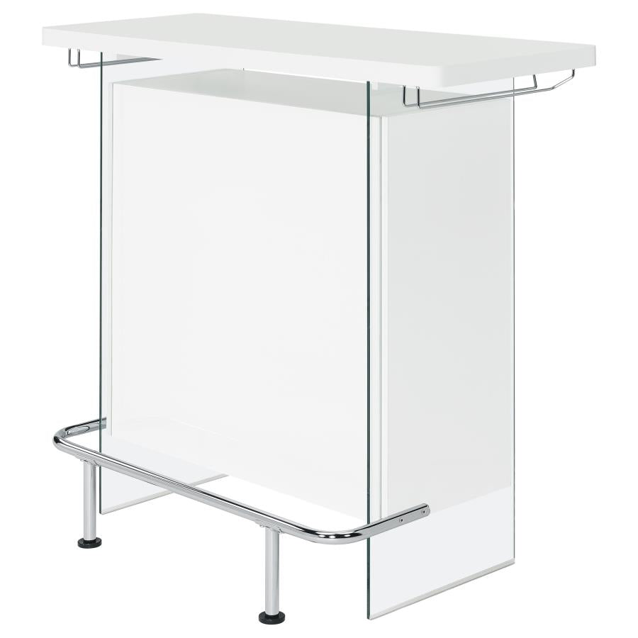 Acosta White Home Bar - furniture place usa