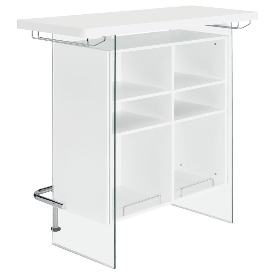 Acosta White Home Bar - furniture place usa