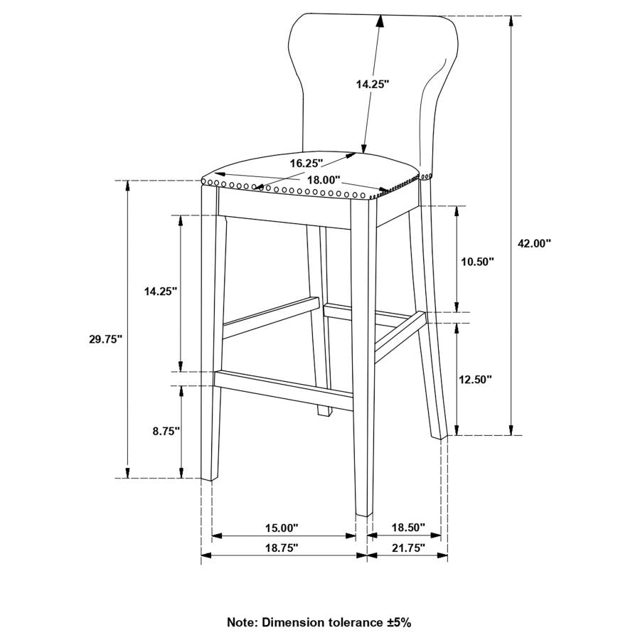 Rolando Grey Bar Stool - furniture place usa