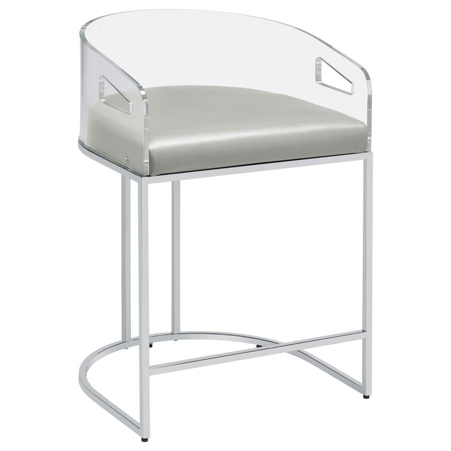 Thermosolis Clear Counter Stool - furniture place usa