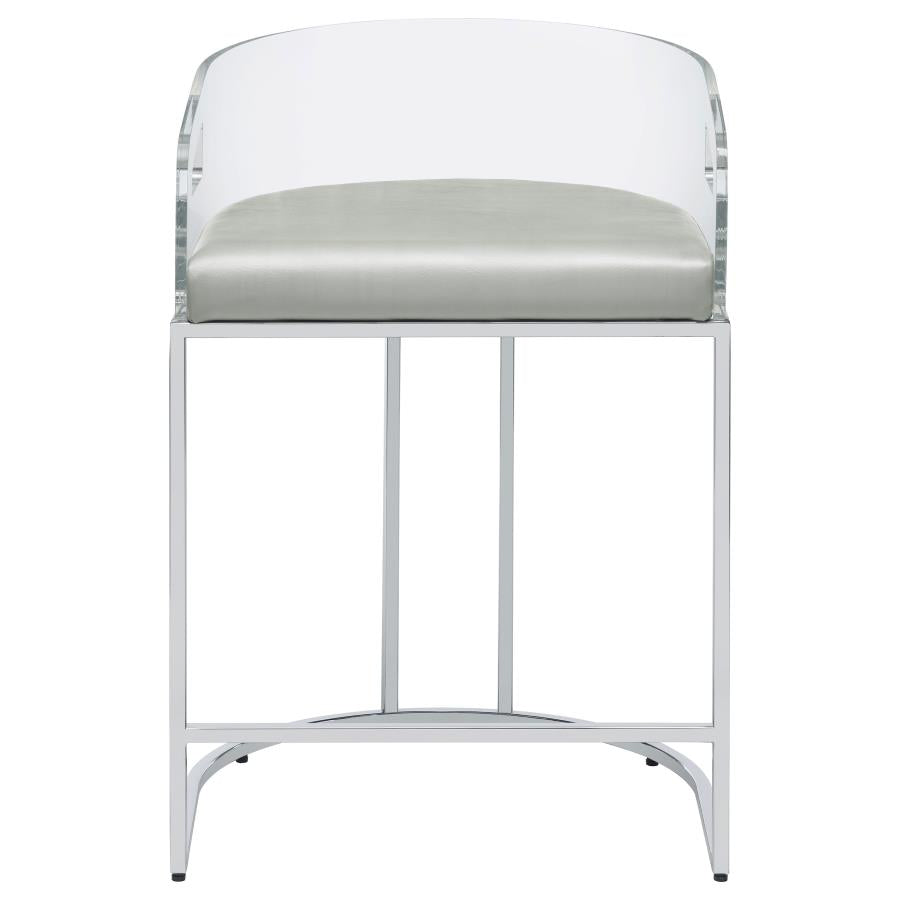 Thermosolis Clear Counter Stool - furniture place usa