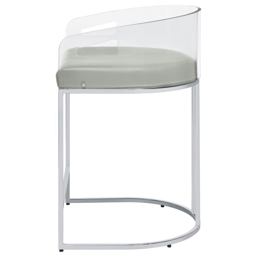 Thermosolis Clear Counter Stool - furniture place usa