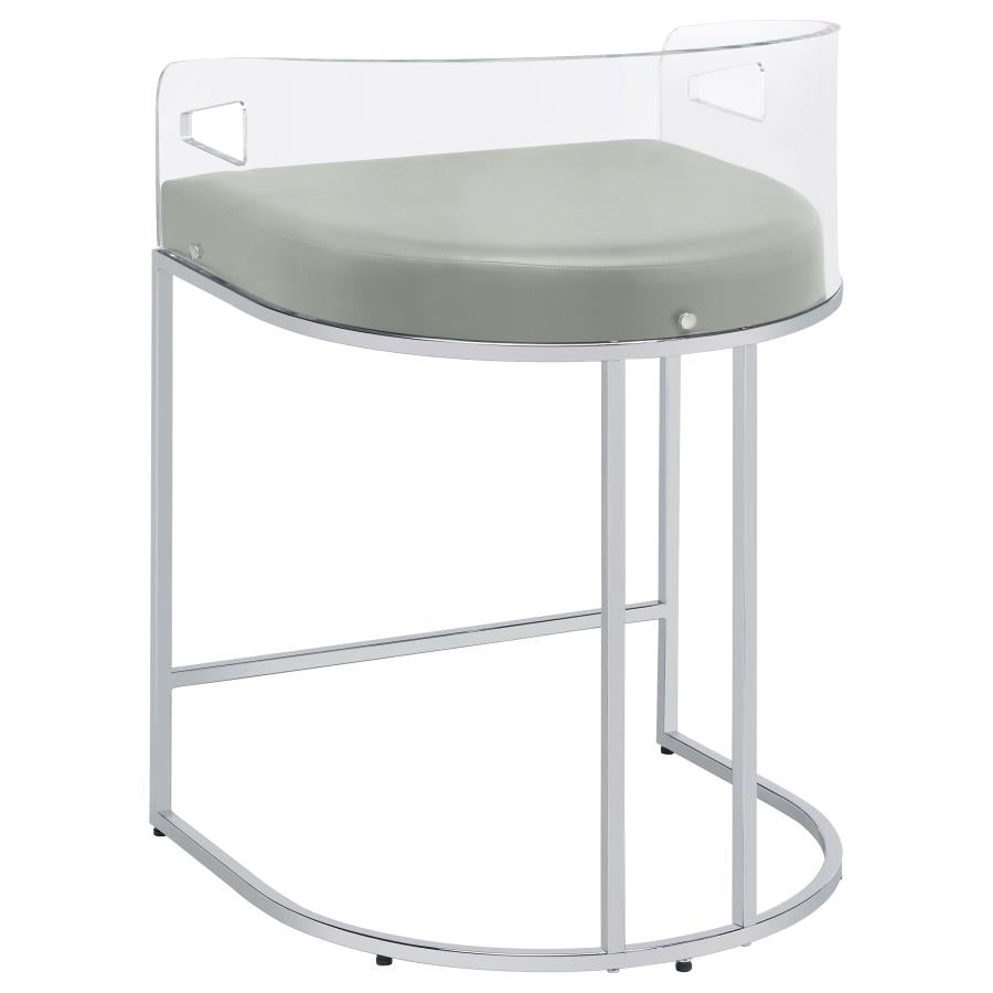 Thermosolis Clear Counter Stool - furniture place usa