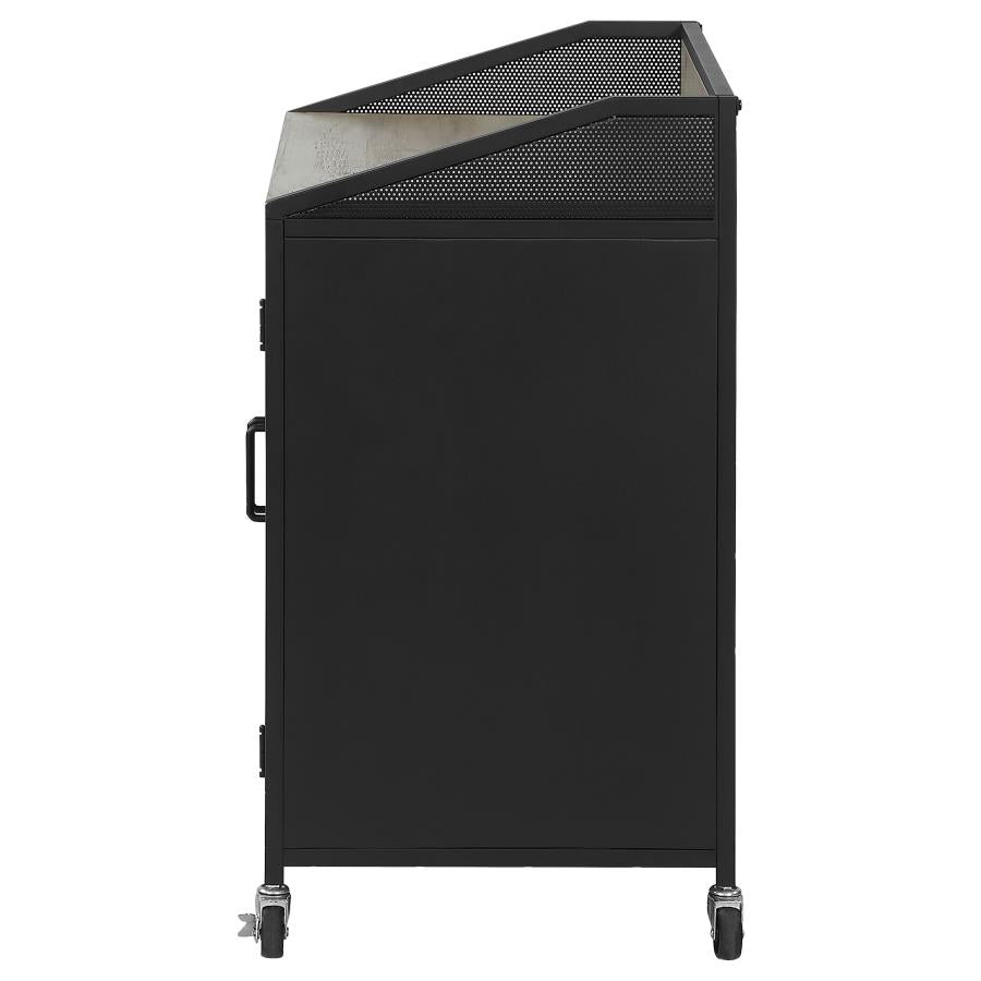 Arlette Black Bar Cabinet - furniture place usa