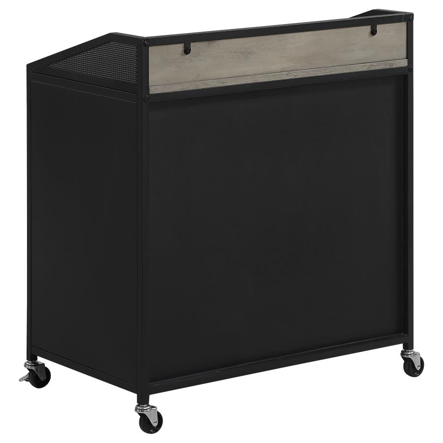 Arlette Black Bar Cabinet - furniture place usa