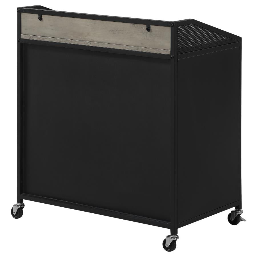 Arlette Black Bar Cabinet - furniture place usa