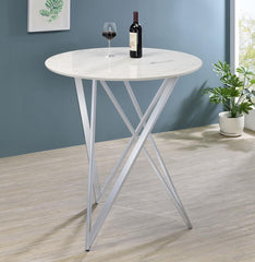 Bexter White Bar Table - furniture place usa