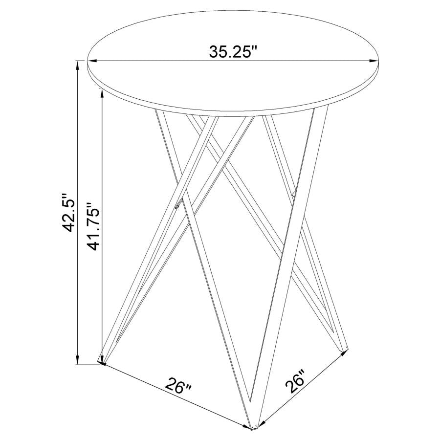 Bexter White Bar Table - furniture place usa