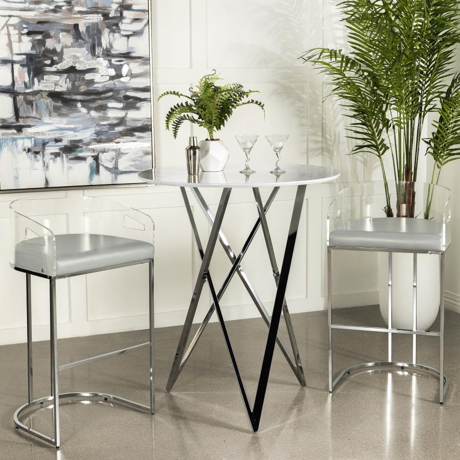 Bexter White Bar Table - furniture place usa