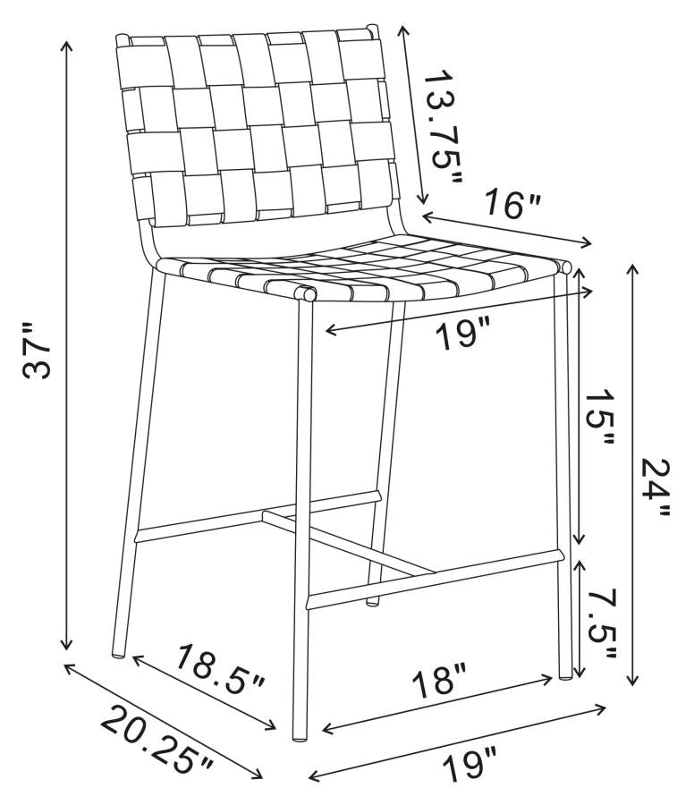 Adelaide Brown Counter Stool - furniture place usa