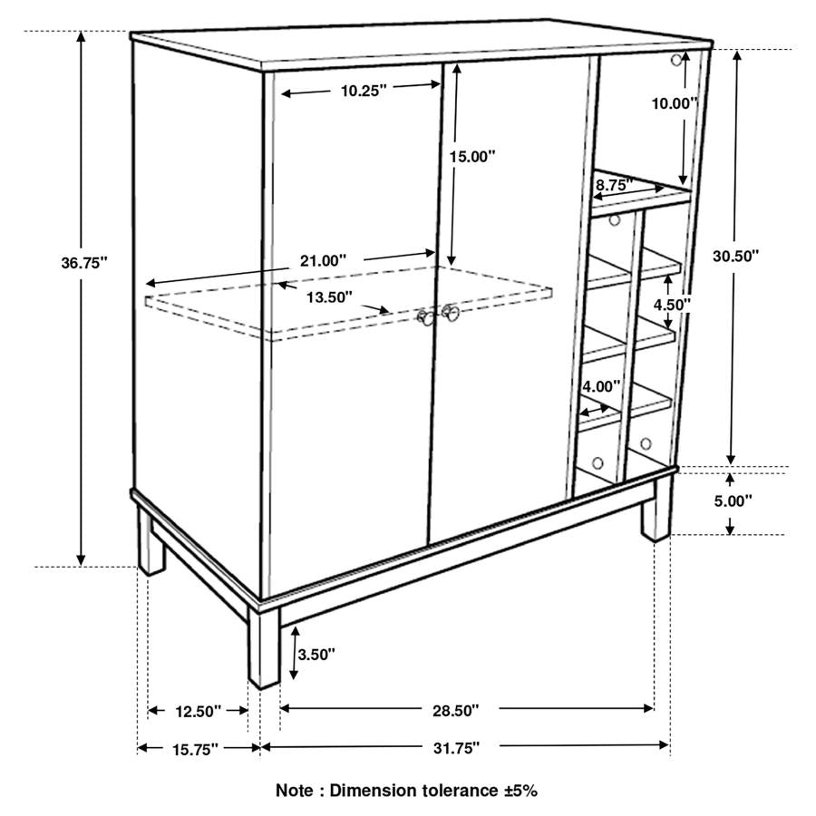 Cheyenne Grey Bar Cabinet - furniture place usa