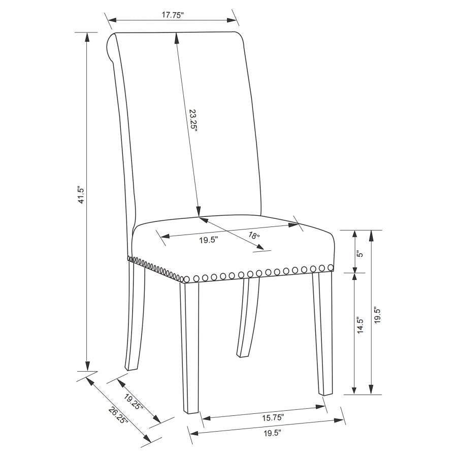 Salem Beige Side Chair - furniture place usa