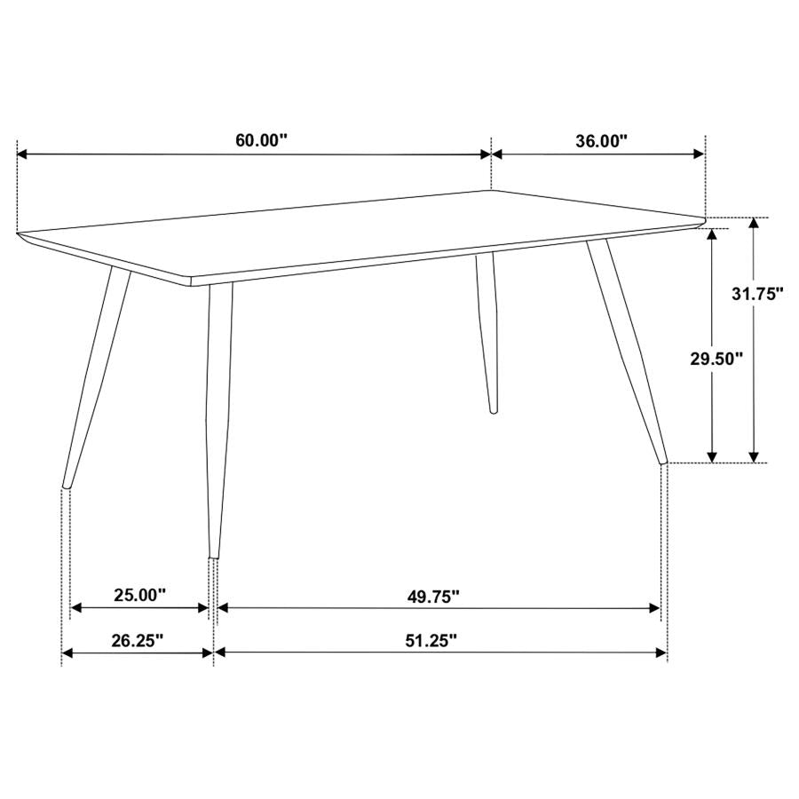 Zetta Black Dining Table - furniture place usa