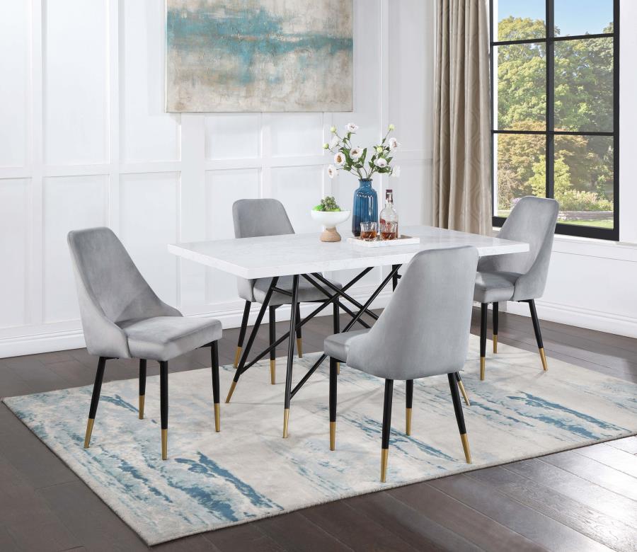 Gabrielle Grey 5 Pc Dining Set - furniture place usa