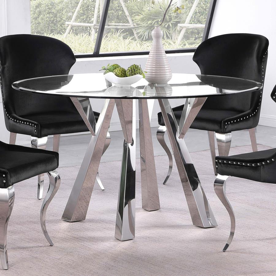 Alaia Silver Dining Table - furniture place usa