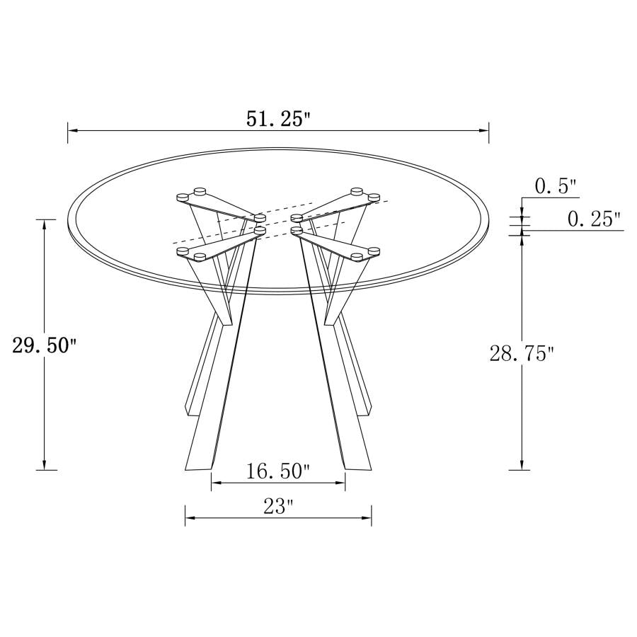 Alaia Silver Dining Table - furniture place usa