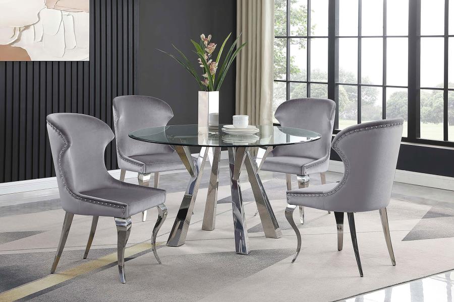 Alaia Silver Dining Table - furniture place usa