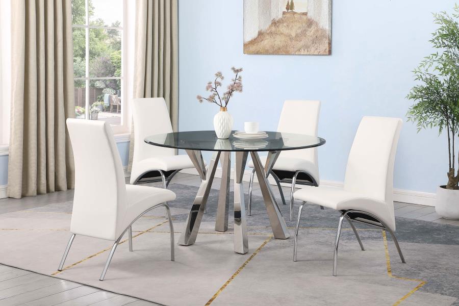 Alaia Silver Dining Table - furniture place usa