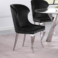 Cheyanne Black Side Chair - furniture place usa