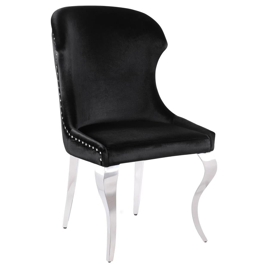 Cheyanne Black Side Chair - furniture place usa