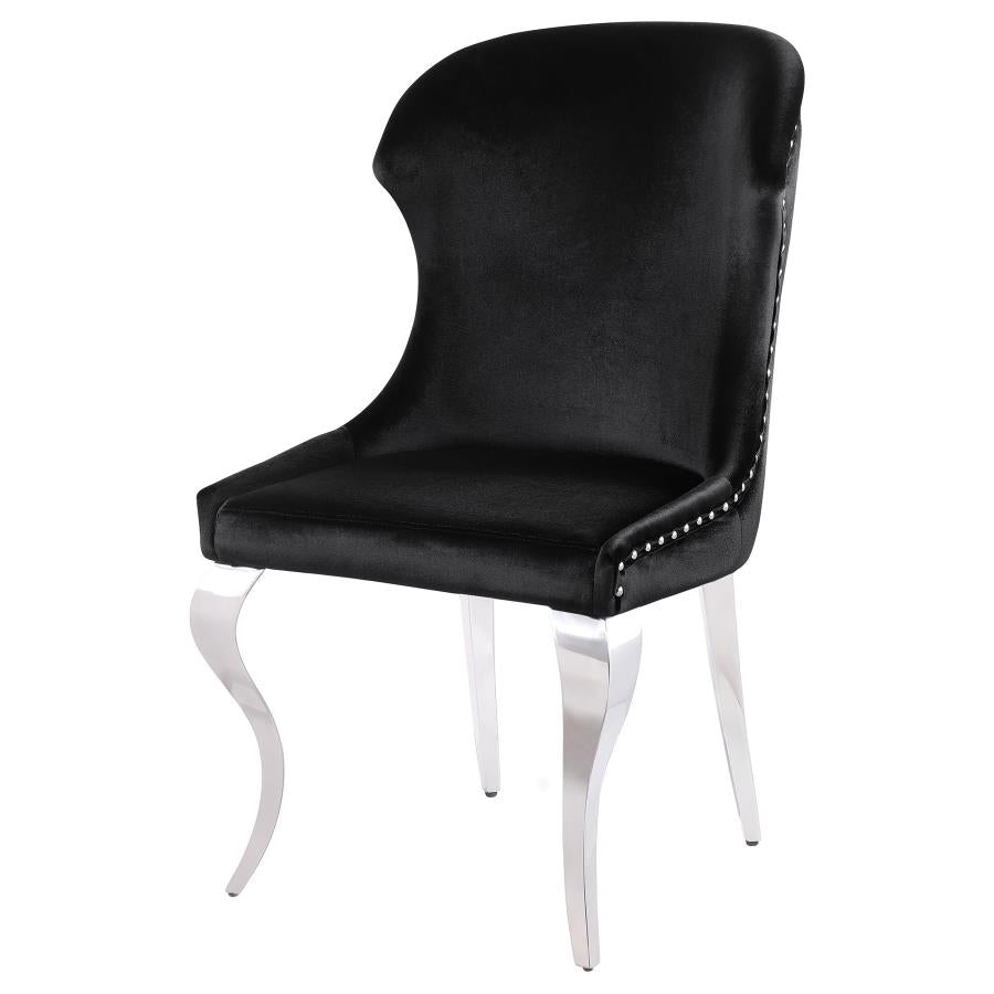 Cheyanne Black Side Chair - furniture place usa