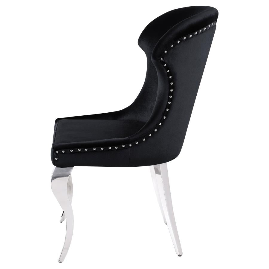 Cheyanne Black Side Chair - furniture place usa