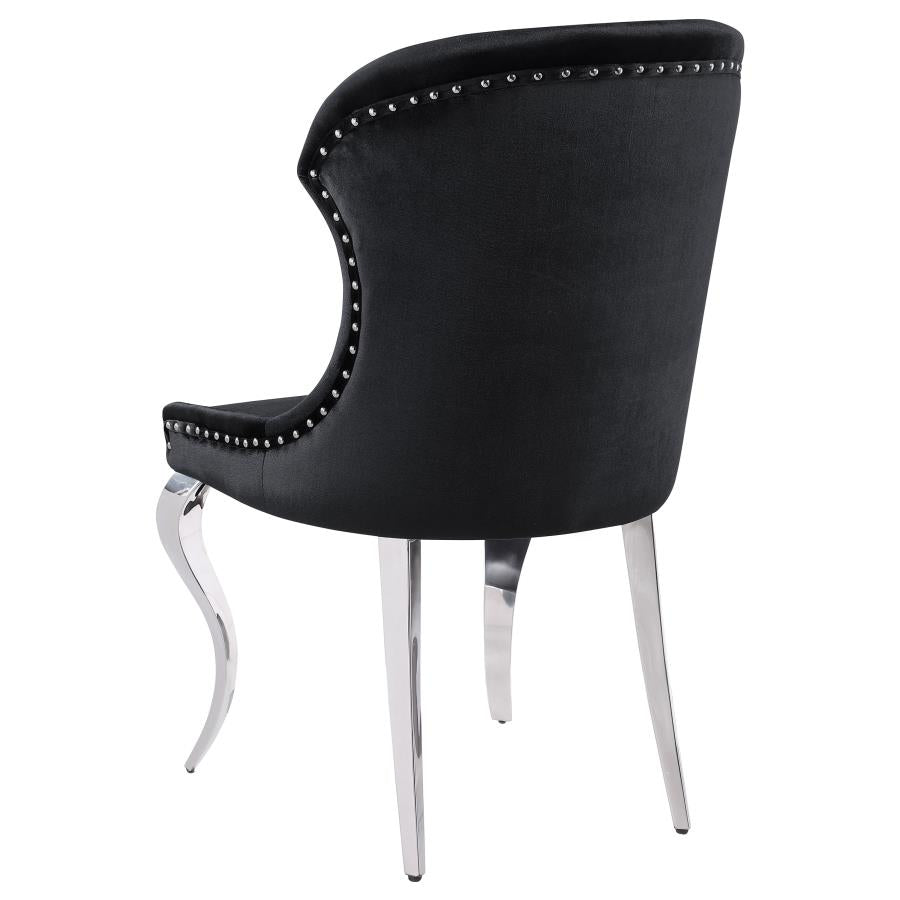 Cheyanne Black Side Chair - furniture place usa