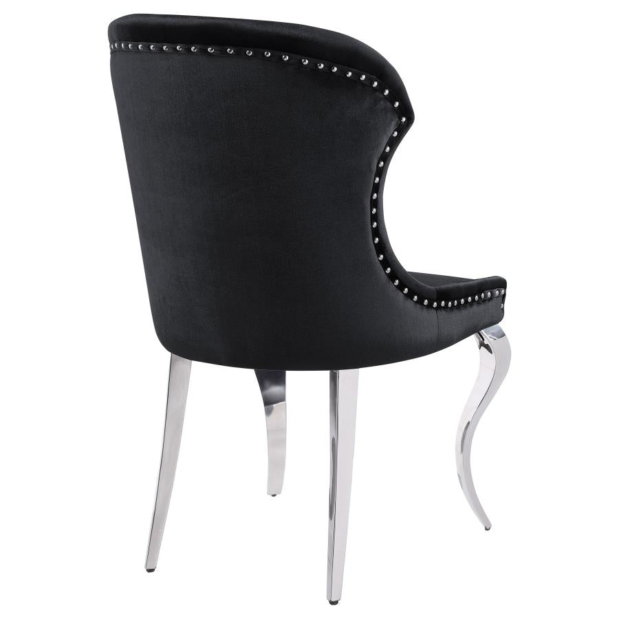 Cheyanne Black Side Chair - furniture place usa