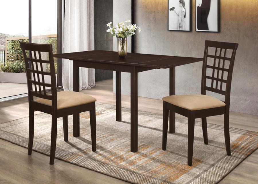 Kelso Brown 3 Pc Dining Set - furniture place usa