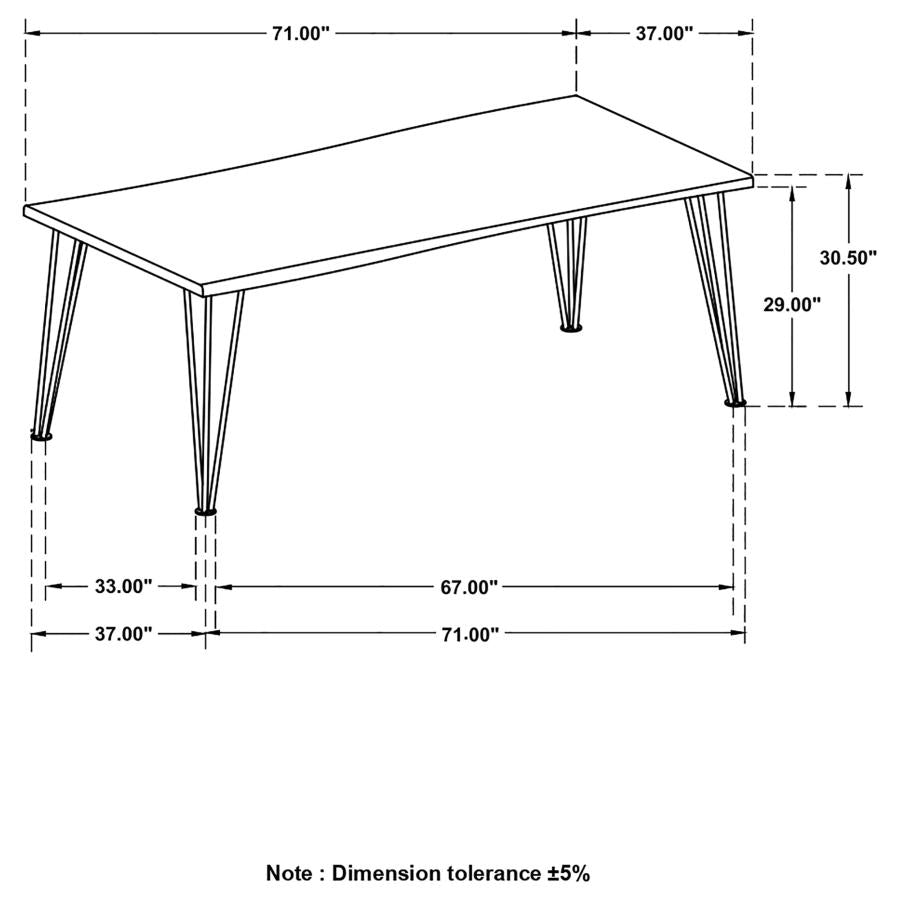 Sherman Brown Dining Table - furniture place usa