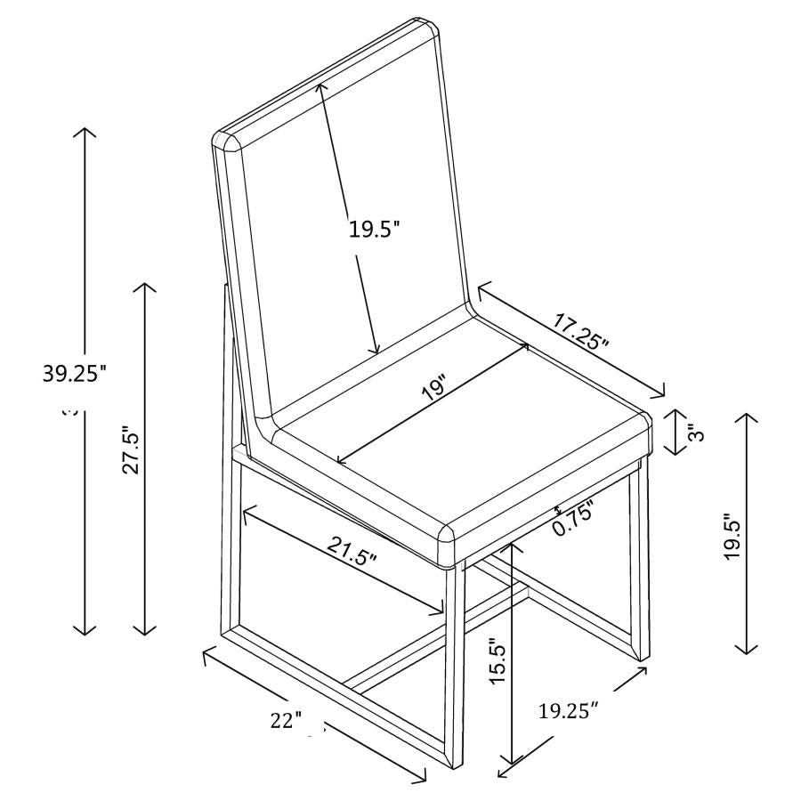 Conway Grey Side Chair - furniture place usa